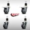 Service Caster 3.5'' SS Thermoplastic Rubber Swivel 1-7/8'' Expanding Stem Caster Set 2 Total Lock Brakes, 4PK SCC-SSEXTTL20S3514-TPRB-2-S-2-178 - alternate 5